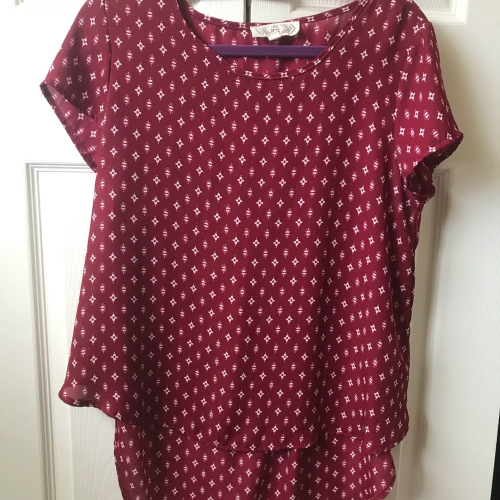 Maroon blouse!